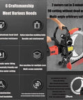 Heavy Duty Brushless Electric Concrete Saw With Titanium Blade 9500W showing features like cutting efficiency and material durability.