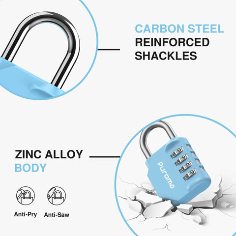 Four Digit Outdoor Waterproof Padlock For Locker And Storage A Tough Zinc Alloy Lock That Keeps School Gym Sports Fence Toolbox