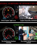 Keep Your Daily Driver From Getting Fried With This Bolt On Radiator Coolant Fan Switch And Engine Temp Sensor Replaces Oem 37760P00003 Fits Most Rides Smoothly, dashboard before and after sensor installation.