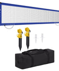 Regulation 20Ft Badminton Net Set For Backyard Portable Outdoor Play with heavy duty steel poles, stakes, ropes, and carry bag