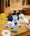 450W Jewelry Polisher With Variable Speed Bench Polishing Machine, desktop buffer with cotton and fiber buffing wheels