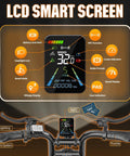 LCD smart screen on Powerful 2500W Peak Fat Tire Electric Bike For Adults With 32 MPH Top Speed And 100 Mile Range 48V 20Ah Battery