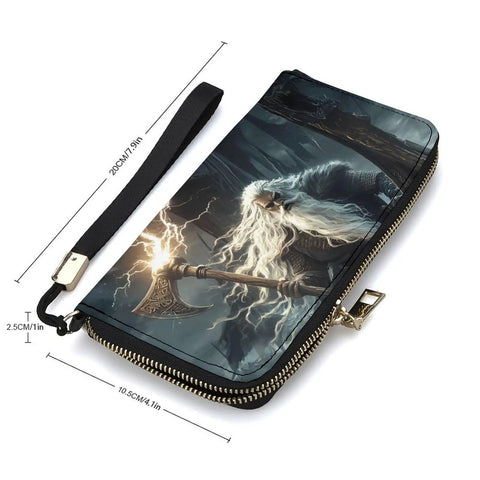 Dragon Boat Viking Themed Womens PU Leather Long Clutch Wallet With Card Holder And Coin Purses Durable Premium Leather