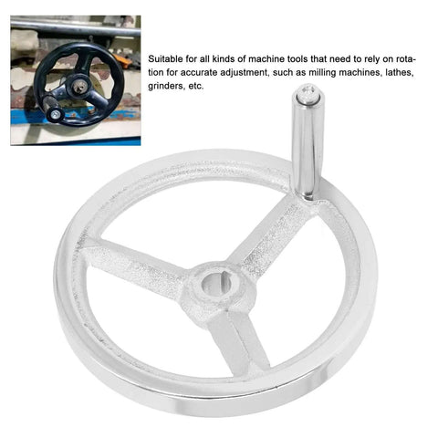 Heavy Duty Cast Iron Hand Wheel With Chrome Plated Finish For Milling Machines Lathes And Grinders Durable Tool Accessory