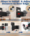 Image showing installation steps for Anti Theft Video Doorbell Mount No Drill Bracket For Battery And Video Doorbells Easy Install For Apartments Homes And Small Businesses Compatible With Models 1 2 3 3Plus 4 2Nd Gen Battery Plus 2023 And Battery Pro 2024 Not For Security Doors.