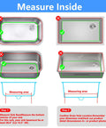 Guide on measuring sink interior for Pro Grade Silicone Sink Mat Grid For Kitchen Sink Protection Fits 12 Inch To 30 Inch.
