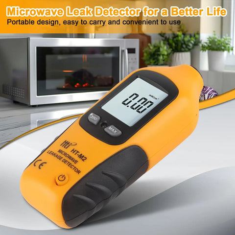 Microwave Tester With Digital LCD Display EMF Leakage Detector 2450 MHz For Home Oven Safety Testing Built In Alarm Alerts You When Radiation Levels Rise Yellow Battery Not Included, yellow handheld tester by microwave