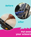 Before and after using the Universal Hair Removal Tool For Any Vacuum That Slashes Through Tangled Pet And Human Hair, Twin Pack
