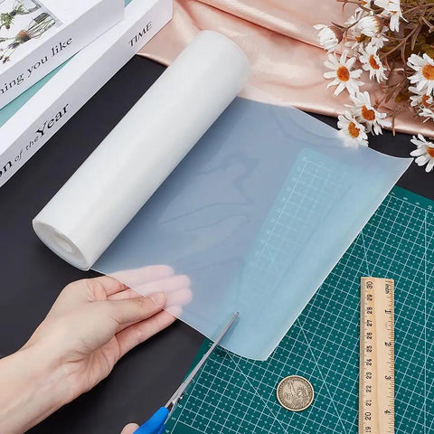 Translucent Silicone Roll Sheet 78.7 By 8.1 Inches, 60A Durometer, 1 mm Thick Flexible Rubber Mat for DIY gaskets on cutting mat