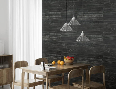 Real Rustic Wall Planks For Interior Decor With DIY Peel And Stick Installation, 12 Sheets Covering About 14.5 Sq Ft, Rustic Black Wood Panels For Accent Walls, Easy Mount And Cleanable Finish