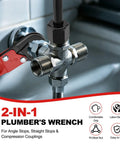 Grab And Go Four Piece Plumbing Wrench Kit For Quick Fixes Angle Stop Removal Tool One Half Inch Compression Sleeve Puller