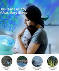 Ocean Wave Night Light Projector For Kids Room With Remote And Timer, mother holding baby under soothing blue projection