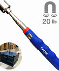 Extendable 31 Inch Telescoping Magnetic Pick Up Tool With Foam Grip And 90g Stainless Steel Handle, 20 Pound Suction