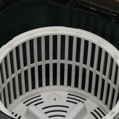 Interior view of the quick self draining basin for the Snag This Game Changing Portable Mini Washer Built For Cramped Quarters And Dorm Life.