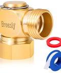 Top Notch Garden Hose Swivel Elbow Connector 90 Degree Brass Pipe Fittings Replacement Part With Washers Screen And Teflon Tape No Kink Leak Free Watering 1 Piece, brass 90° swivel elbow connector with washers