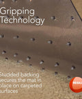 Deluxe Clear Vinyl Floor Runner For Deep Pile Carpets Non Slip Stain Resistant Textured Mats Waterproof Carpet Protector studded backing