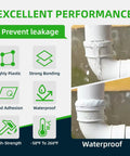 Two Part Epoxy Putty 200g Fast Repair Filler For Metal Wood Tile Ceramics Bonding And Sculpting High Strength Paintable shown sealing pipe leak.