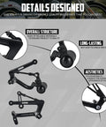 Mid Control Footpeg Kit For Harley Touring 2009-2025 Upgrade Ergonomic Forward Controls With Optimized Angles And Extended Lengths To Cut Riding Fatigue Fits Road King Street Glide Road Glide Ultra Limited Touring Models, black metal brackets