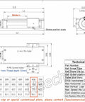 Rock Solid Linear Stage Actuator With SFU1605 Ball Screw And Manual Guide dimensions and technical specifications diagram