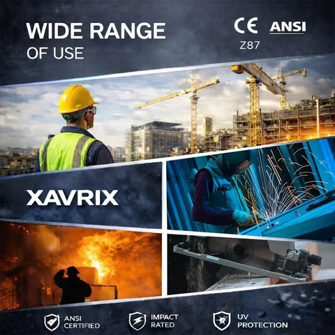 Worksite Ready Detachable Side Shield Safety Glasses With Sharp Polarized UV400 Lenses Featherlight TR Frame Protective Eyewear Built Tough For The Daily Grind In Slick Matte Black shown in various work environments.
