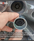All In One 12 Piece Wheel Locking Nut Key Kit For Mercedes Benz Vehicles in use on car tire