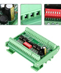 8 Channel Level Converter Module For 5V To 24V Mutual NPN PNP Square Wave 10MHz PLC Ready, close-up circuit details and DIP switches