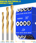 Pro Grade Angled Drill Guide Jig Kit For Wood Posts And Cable Railing With Four Durable Bits All Metal Drill Jig For 30 45 90 Degree Holes Heavy Duty Woodworking Tool For Precise Angles And Clean Fast Drilling including drill bits and metal jig.