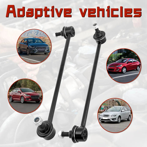2 Pack Front Sway Bar Links For Hyundai Accent 2006 To 2011 And Kia Rio Rio5 2006 To 2011 Direct Fit Stabilizer Bar Links