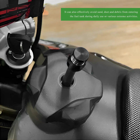 Close-up of Two Pack Aluminum Breather Valve Hose Kit for ATV Dirt Bikes 50cc to 125cc with CNC One Way Fuel Tank Cap