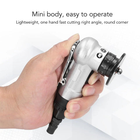 Mini Pneumatic Chamfering Machine For 45 Degree High Precision Blade Type Air Beveling With 30K Rpm Speed, lightweight handheld tool in hand.