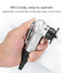 Bewinner Portable Mini Pneumatic Chamfering Tool For 45 Degree Linear Metal Trimming And Deburring lightweight air powered cutting machine held in hand.