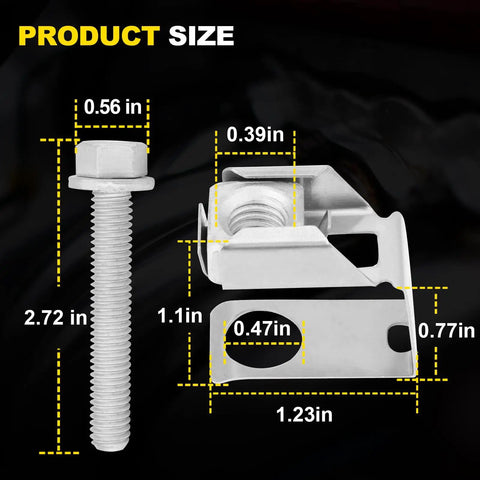 High Octane Exhaust Manifold Flange Bolts And Nuts 03442 Hardware Kit Four Piece Knuckle Buster Grade dimensions 2.72in bolt and 1.23in flange.