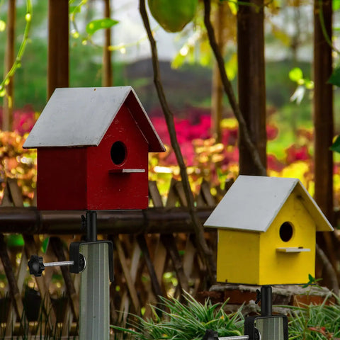 4 Pack Bird House Mounts For Fence And Deck All In One Kit, No Fuss Easy Install Adjustable Heavy Duty Clamp On Shelf Brackets With Screws, Bird Feeder Brackets For Garden Backyard Patio Tree Outdoor Decor