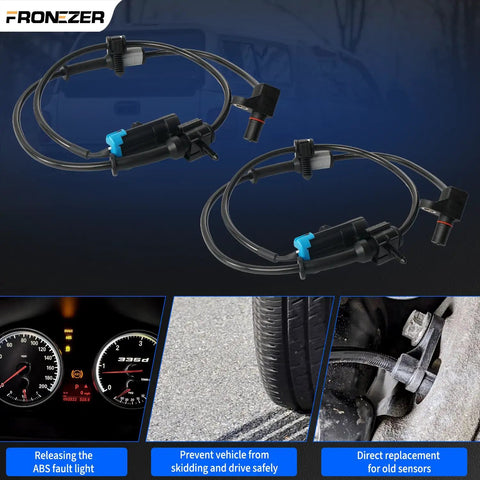 Built Tough Front Abs Wheel Speed Sensor Pair Left And Right For Chevy Silverado Tahoe Suburban Avalanche Express Sierra Yukon Xl close-up view