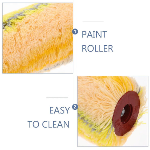 Heavy Duty Cotton Thread Paint Roller With Zero Hassle Grip And Smooth Roll Action Built To Make Rough Surfaces Look Completely Fresh For Any Weekend Warrior Project, close-up showing easy to clean cotton cover.