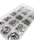 Lock Washer And Gasket Kit 1035 Piece Stainless Steel Spring Split Washers Set M1.6 Through M16 Durable DIY Assortment For Quick Easy No Tool Installations Ideal For Automotive Machinery And Home Projects, organizer tray of assorted split washers