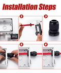 Installation steps for Heavy Duty Waterproof Nylon Cable Gland Kit, 50 Pieces, Adjustable Seals For 3mm To 6.5mm Cables