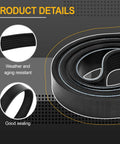 Premium Serpentine Drive Belt For Honda Accord 2009 To 2012 L4 2.4L Gas Engine, durable black rubber, weather-resistant design.