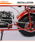 Mini Bike 420 Chain Kit Silver Drive Chain With 42 Link Front Chain And 90 Link Rear Chain for Coleman CT200U installation view