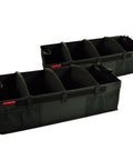 Heavy Duty Trunk Organizer With No Slip Rigid Base 70 Pound Capacity 30 By 15 Inches Black Double Pack Durable 600D Canvas