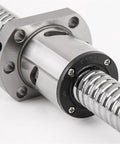 Close-up of Ballscrew SFU2005 Kit with End Machined Ball Nut and Housing, BK BF15 End Support, RM2005 Coupler 650mm