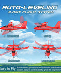 Auto-leveling system demo for 2.4Ghz RC Airplane For Beginners 2CH Remote Control Plane With Gyro Stabilizer.