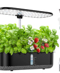 Dope Hydroponics Grow Kit With LED Grow Light For Indoor Herb Garden 14 Pods Full Spectrum Rotatable Light Panel Black with accessories