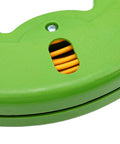 Heavy Duty Manual Wire Puller 65 Foot Flexible Polyester Cord With Smooth Spring Roller Head showing green housing and yellow cord.