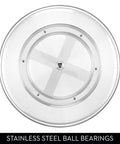 11 Inch Round Lazy Susan Organizer For Kitchen And Pantry Storage Set Of 2 Clear Smooth Rotating Turntables with stainless steel ball bearings