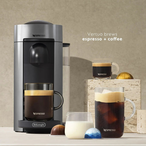 Nespresso Vertuo Plus Single Serve Coffee And Espresso Maker For Home Use With Quick 25 Sec Heat Up And Energy Saving Auto Shut Off