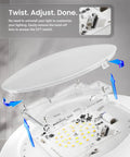 Top Shelf 24 Pack 6 Inch Flush Mount Led Ceiling Lights Featuring Smooth Dimming Five Cct Settings Dead Simple Wiring And Genuine Heavy Duty Build For Your Home showing internal components and twist-off lens for easy adjustment.