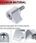 2 Pc Beefed Up Dowel Pin For 1989 To 1998 Cummins 12 Valve 5.9L Engine, CNC Anodized Aluminum 6061 T6, Prevents Dowel Backout, Boosts Timing Integrity, Heavy Duty Fitment For Diesel Trucks. Silver 6061-T6 billet aluminum dowel pin retainer close-up