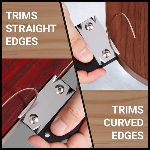 Pro Grade Edge Banding Trimmer For Woodworking 2026 Upgraded Edge Banding Tool trimming straight and curved wood edges