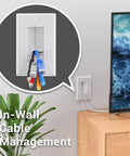 Two Pack Single Gang Brush Wall Plate With Sturdy Low Voltage Mounting Bracket Crisp White Facade for in-wall cable management.